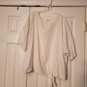 White Dolman Top